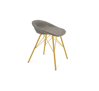 Обеденный стул SHT-ST19-SF1 / SHT-S37 (коричневый сахар/золото) в Кургане
