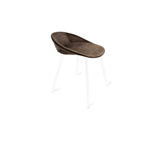 Обеденный стул SHT-ST19-SF1 / SHT-S95-1 (кофейный трюфель/белый муар) в Кургане - предосмотр