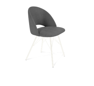 Обеденный стул SHT-ST34 / SHT-S37 (платиново-серый/белый муар) в Кургане