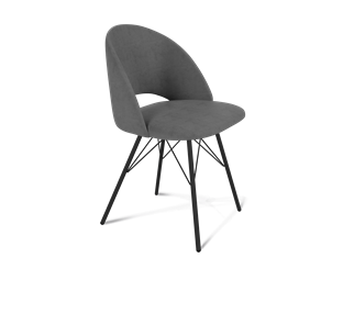 Обеденный стул SHT-ST34 / SHT-S37 (платиново-серый/черный муар) в Кургане
