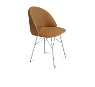 Обеденный стул SHT-ST35 / SHT-S64 (горчичный/хром лак) в Кургане