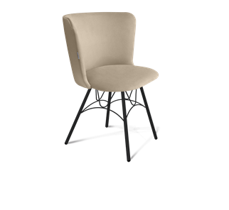 Обеденный стул SHT-ST36 / SHT-S100 (ванильный крем/черный муар) в Кургане