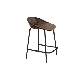 Полубарный стул SHT-ST19-SF1 / SHT-S29P-1 (кофейный трюфель/черный муар) в Кургане