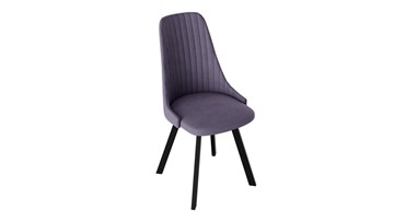 Кухонный стул Франк (паук) исп2 (Черный матовый/Микровелюр Фиолетовый) в Кургане