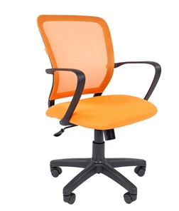 Компьютерное кресло CHAIRMAN 698 black TW, ткань, цвет оранжевый в Шадринске