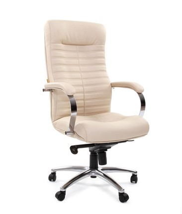 Офисное кресло CHAIRMAN 480 Экокожа Канвас светло-бежевый в Шадринске - изображение