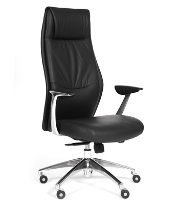Офисное кресло CHAIRMAN Vista Экокожа премиум черная в Шадринске - изображение