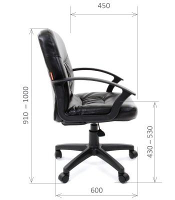Офисное кресло CHAIRMAN 651 ЭКО коричневое в Кургане - изображение 2