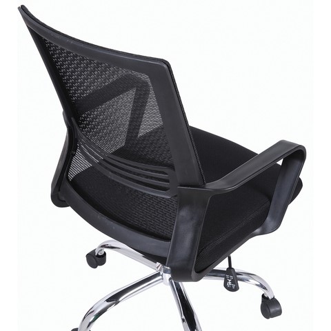 Кресло офисное Brabix Daily MG-317 (с подлокотниками, хром, черное) 531833 в Кургане - изображение 8