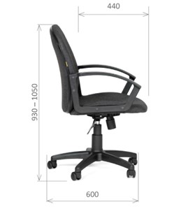 Компьютерное кресло CHAIRMAN 681 Ткань C-3 черное в Шадринске - предосмотр 2