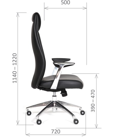 Офисное кресло CHAIRMAN Vista Экокожа премиум черная в Шадринске - изображение 2