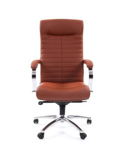 Кресло CHAIRMAN 480 Экокожа Terra 111 (коричневая) в Шадринске - предосмотр 1