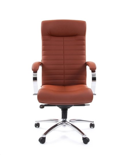 Кресло CHAIRMAN 480 Экокожа Terra 111 (коричневая) в Шадринске - изображение 1