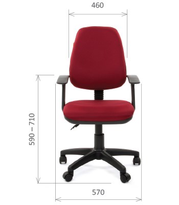 Офисное кресло CHAIRMAN 661 Ткань стандарт 15-11 красная в Шадринске - изображение 1