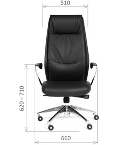 Офисное кресло CHAIRMAN Vista Экокожа премиум черная в Шадринске - предосмотр 1