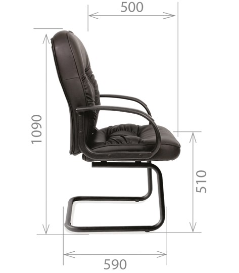 Компьютерное кресло CHAIRMAN 416V экокожа черная в Шадринске - изображение 2