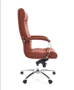 Кресло CHAIRMAN 480 Экокожа Terra 111 (коричневая) в Шадринске - предосмотр 2