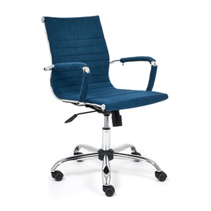 Компьютерное кресло URBAN-LOW флок, синий, арт.14448 в Шадринске
