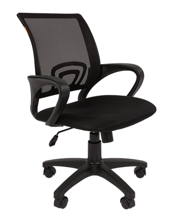 Кресло компьютерное CHAIRMAN 696 black Сетчатый акрил DW62 черный в Шадринске - изображение