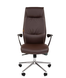 Офисное кресло CHAIRMAN Vista Экокожа премиум коричневая (vista) в Шадринске - предосмотр 3