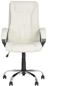 Кресло для офиса ELLY (CHR68) экокожа ECO-50, белая в Шадринске