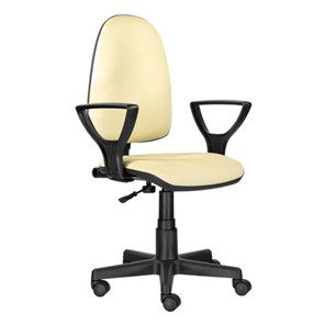 Офисное кресло Brabix Prestige Ergo MG-311 (регулируемая эргономичная спинка, кожзам, бежевое) 531878 в Шадринске