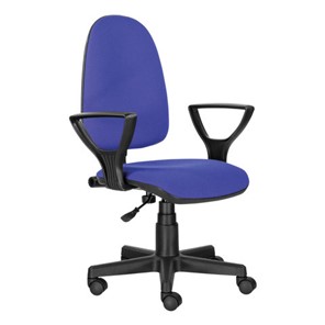 Кресло компьютерное Brabix Prestige Ergo MG-311 (регулируемая эргономичная спинка, ткань, черно-синее) 531876 в Шадринске