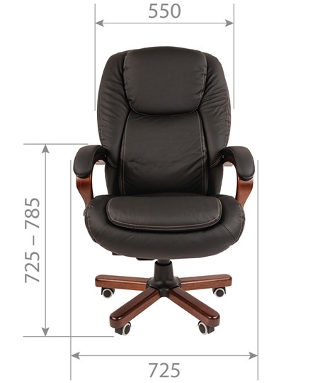Компьютерное кресло CHAIRMAN 408 кожа черная в Шадринске - изображение 1