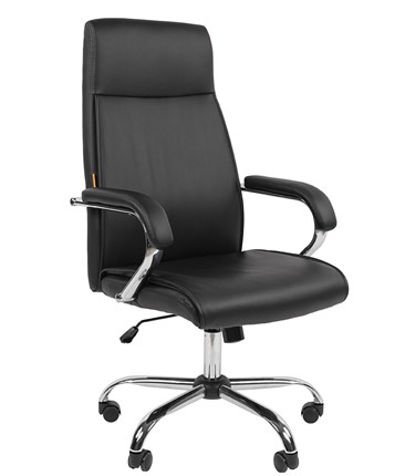 Офисное кресло CHAIRMAN 425 экокожа черная в Кургане - изображение