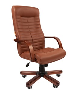 Офисное кресло CHAIRMAN 480 WD, экокожа, цвет коричневый в Кургане