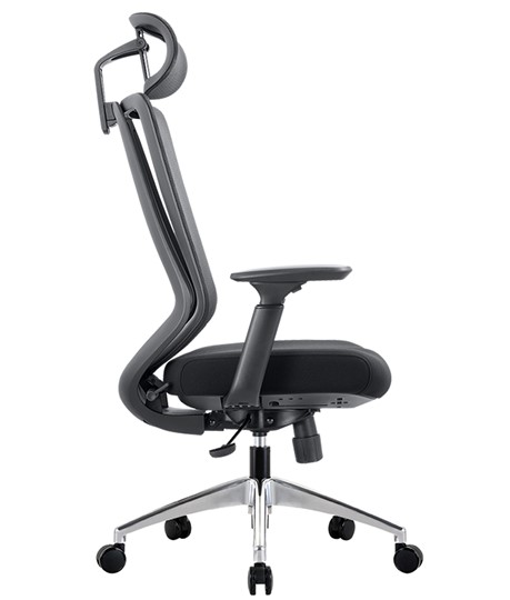 Кресло компьютерное CHAIRMAN 580 Сетчатый акрил серый / Полиэстер черный в Шадринске - изображение 4