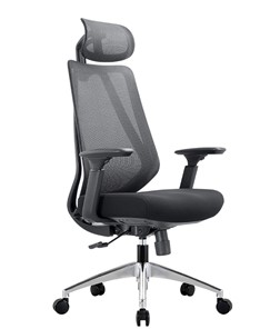 Кресло компьютерное CHAIRMAN 580 Сетчатый акрил серый / Полиэстер черный в Шадринске - предосмотр