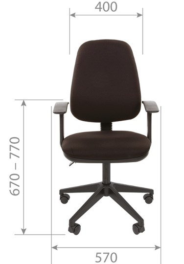 Офисное кресло CHAIRMAN 661 Ткань стандарт 15-21 черная в Шадринске - изображение 3