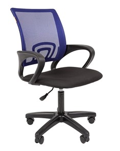 Кресло компьютерное CHAIRMAN 696 black LT, синий в Шадринске