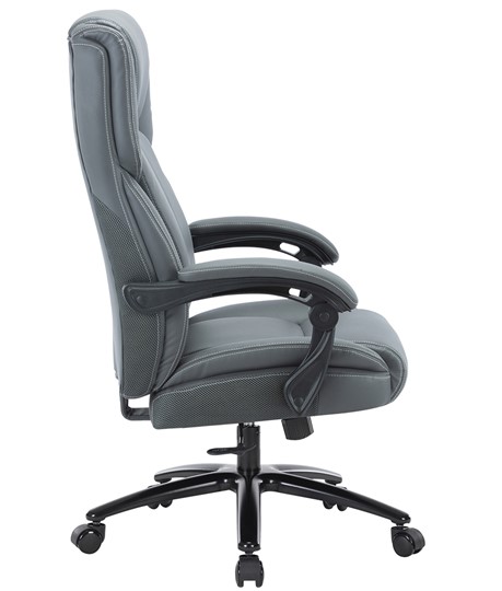 Офисное кресло CHAIRMAN CH415 эко кожа серая в Шадринске - изображение 2