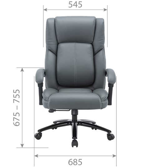 Офисное кресло CHAIRMAN CH415 эко кожа серая в Шадринске - изображение 3