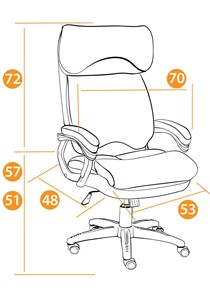 Компьютерное кресло DUKE флок/ткань, серый/серый, 29/TW-12 арт.14039 в Шадринске - предосмотр 27