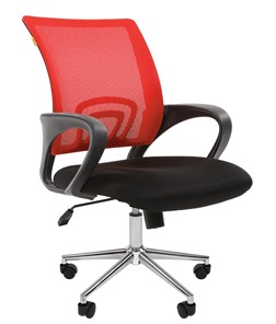 Офисное кресло CHAIRMAN 696 CHROME Сетка TW-69 (красный) в Шадринске