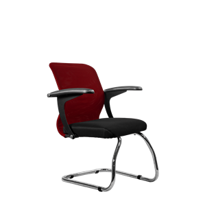 Офисный стул SU-M-4/подл.160/осн.007, Бордовый/Черный в Шадринске