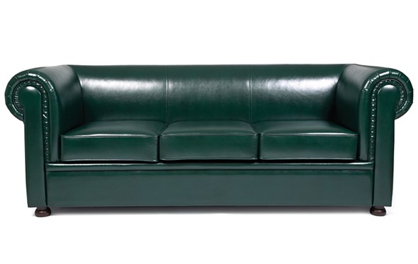 Прямой диван Честер лайт трехместный, экокожа в Шадринске - изображение