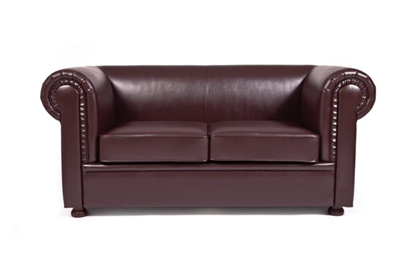 Прямой диван Честер лайт двухместный, экокожа в Шадринске - изображение