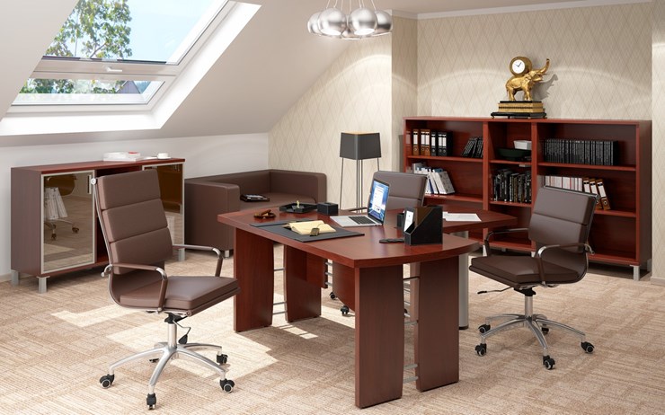 Кабинет руководителя BORN переговорный стол, шкаф для документов, венге в Шадринске - изображение 3