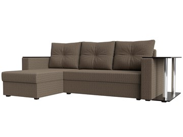 Угловой диван с оттоманкой Атланта Лайт, Корфу 03 (рогожка) в Шадринске