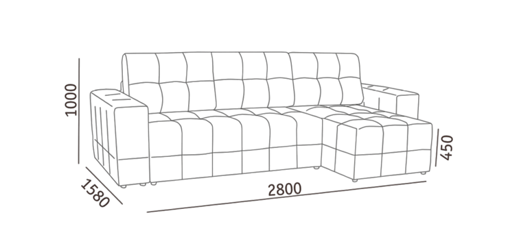 Угловой диван с оттоманкой Реал ДУ в Шадринске - изображение 5