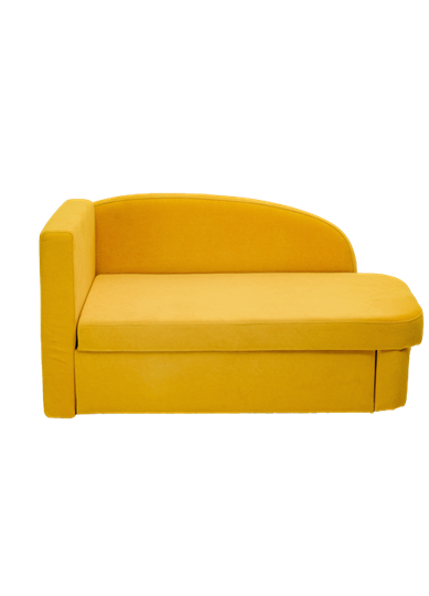 Мягкий диван левый Тедди желтый в Шадринске - изображение 1