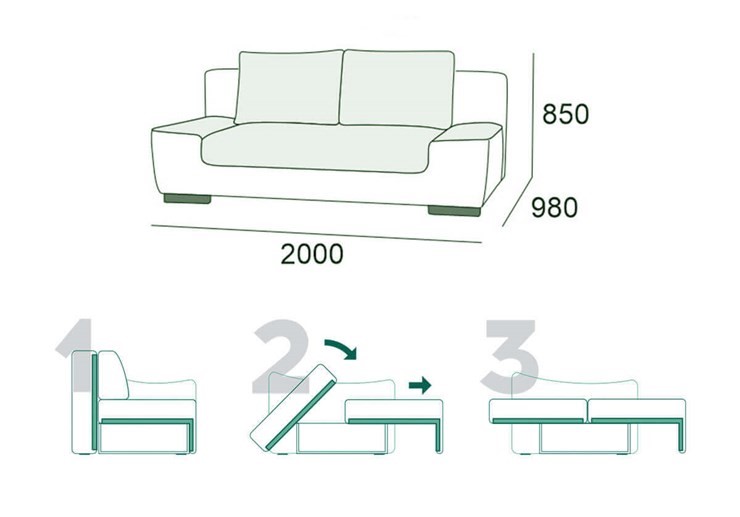 Прямой диван Бостон 3 БД в Кургане - изображение 14