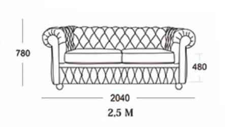 Прямой диван Честер 2,5М (седафлекс) в Шадринске - изображение 16