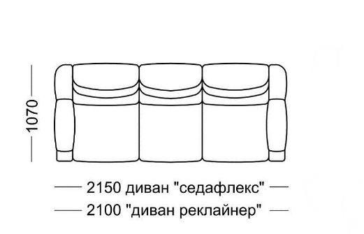 Прямой диван Мишель Элита 50 М, седафлекс в Шадринске - изображение 7