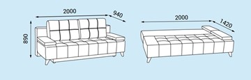 Прямой диван Нео 11 БД в Шадринске - предосмотр 3