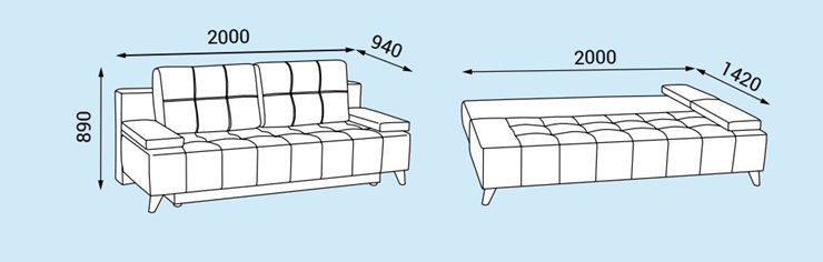 Прямой диван Нео 11 БД в Шадринске - изображение 3